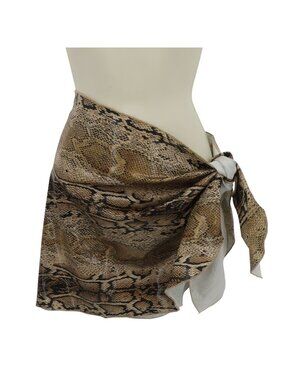 Y2K Carabella Women One Size OSFM Shiny Python Snake Swim Coverup Skirt VTG